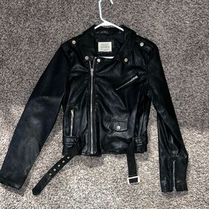 Ashley Black Leather Jacket for Women